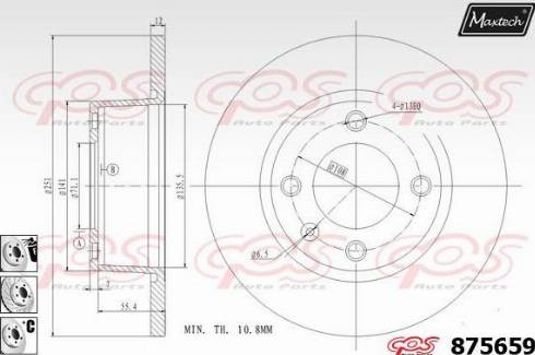 Maxtech 875659.6980 - Kočioni disk www.molydon.hr