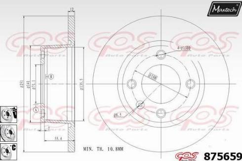 Maxtech 875659.6880 - Kočioni disk www.molydon.hr