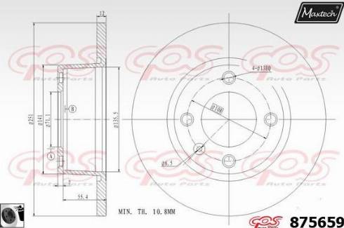 Maxtech 875659.0060 - Kočioni disk www.molydon.hr