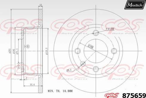 Maxtech 875659.0000 - Kočioni disk www.molydon.hr