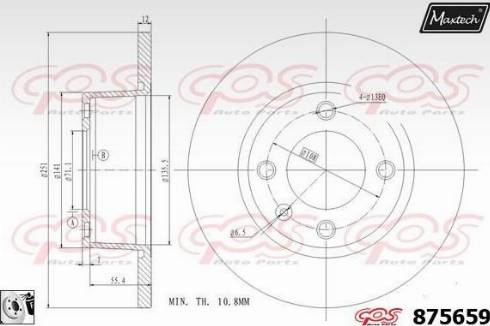 Maxtech 875659.0080 - Kočioni disk www.molydon.hr