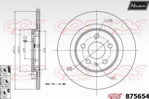 Maxtech 875654.6980 - Kočioni disk www.molydon.hr