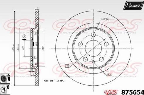 Maxtech 875654.6060 - Kočioni disk www.molydon.hr