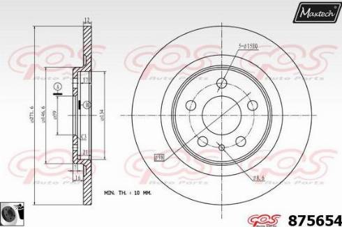 Maxtech 875654.0060 - Kočioni disk www.molydon.hr