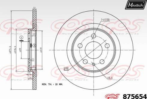 Maxtech 875654.0000 - Kočioni disk www.molydon.hr