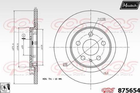 Maxtech 875654.0080 - Kočioni disk www.molydon.hr