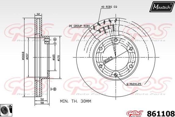 Maxtech 875654 - Kočioni disk www.molydon.hr