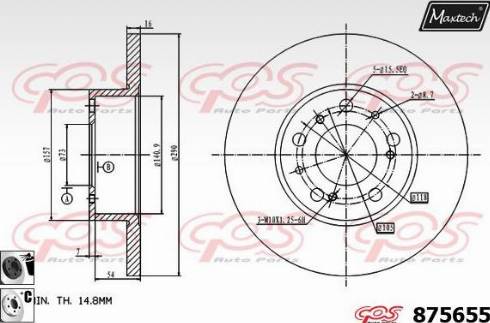 Maxtech 875655.6060 - Kočioni disk www.molydon.hr