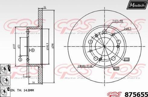 Maxtech 875655.6880 - Kočioni disk www.molydon.hr