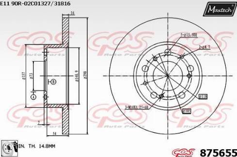 Maxtech 875655.0080 - Kočioni disk www.molydon.hr