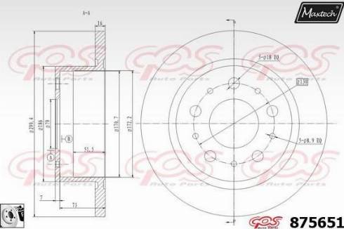 Maxtech 875651.0080 - Kočioni disk www.molydon.hr