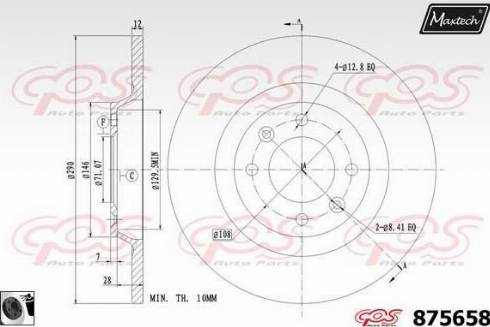 Maxtech 875658.0060 - Kočioni disk www.molydon.hr