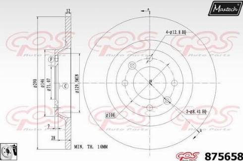 Maxtech 875658.0080 - Kočioni disk www.molydon.hr