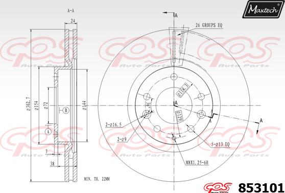 Maxtech 875658 - Kočioni disk www.molydon.hr