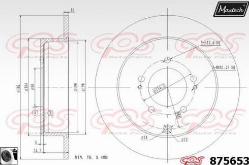 Maxtech 875653.0060 - Kočioni disk www.molydon.hr