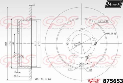 Maxtech 875653.0000 - Kočioni disk www.molydon.hr