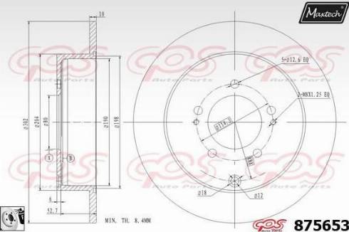 Maxtech 875653.0080 - Kočioni disk www.molydon.hr