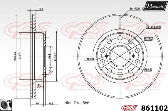 Maxtech 875653 - Kočioni disk www.molydon.hr