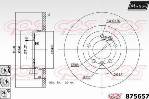 Maxtech 875657.6980 - Kočioni disk www.molydon.hr