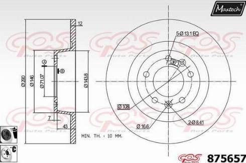 Maxtech 875657.6060 - Kočioni disk www.molydon.hr