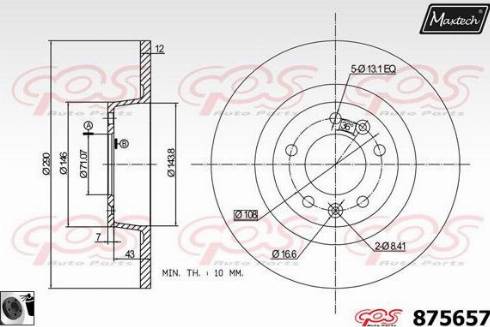 Maxtech 875657.0060 - Kočioni disk www.molydon.hr