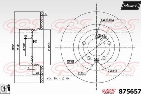 Maxtech 875657.0080 - Kočioni disk www.molydon.hr