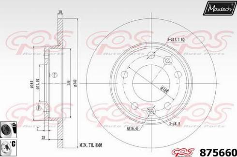 Maxtech 875660.6060 - Kočioni disk www.molydon.hr