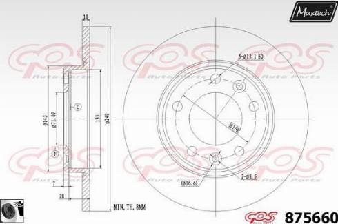 Maxtech 875660.0060 - Kočioni disk www.molydon.hr