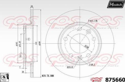 Maxtech 875660.0080 - Kočioni disk www.molydon.hr