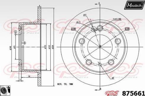 Maxtech 875661.0060 - Kočioni disk www.molydon.hr