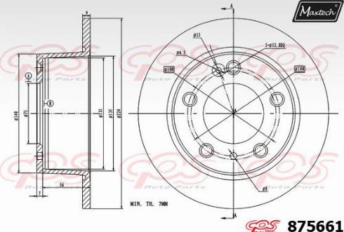 Maxtech 875661.0000 - Kočioni disk www.molydon.hr