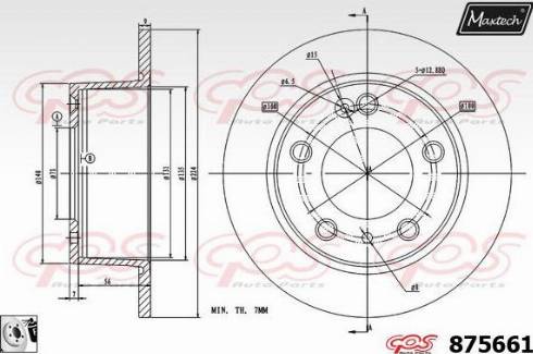 Maxtech 875661.0080 - Kočioni disk www.molydon.hr