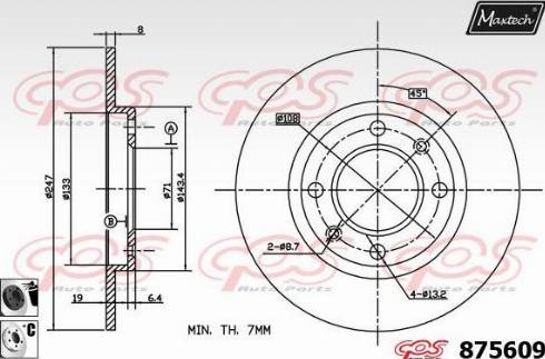 Maxtech 875609.6060 - Kočioni disk www.molydon.hr