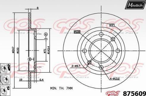 Maxtech 875609.6980 - Kočioni disk www.molydon.hr