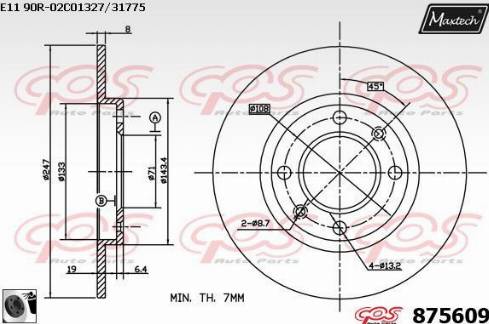 Maxtech 875609.0060 - Kočioni disk www.molydon.hr