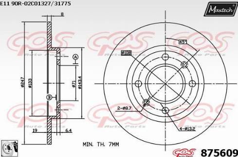 Maxtech 875609.0080 - Kočioni disk www.molydon.hr