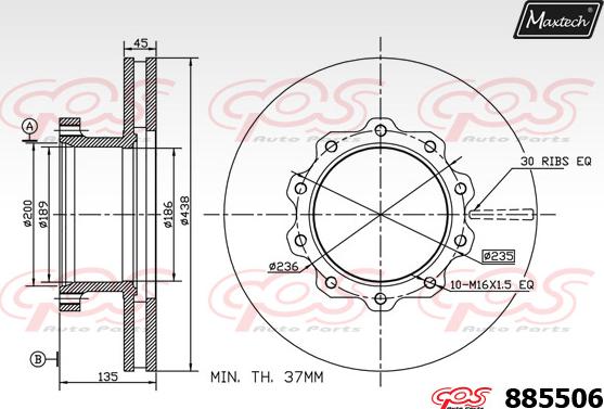 Maxtech 875609 - Kočioni disk www.molydon.hr