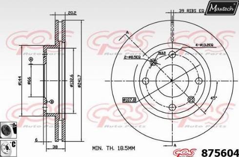 Maxtech 875604.6060 - Kočioni disk www.molydon.hr