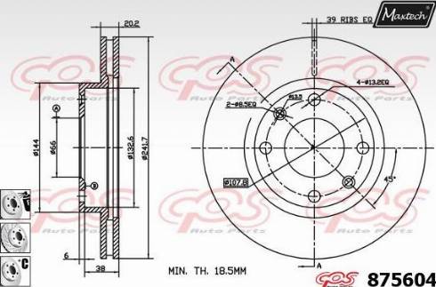 Maxtech 875604.6880 - Kočioni disk www.molydon.hr