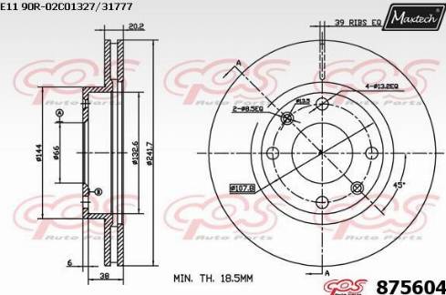 Maxtech 875604.0000 - Kočioni disk www.molydon.hr