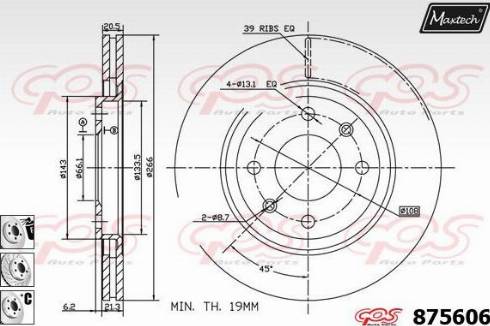 Maxtech 875606.6880 - Kočioni disk www.molydon.hr