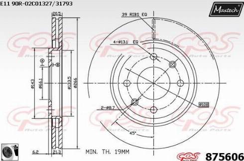 Maxtech 875606.0060 - Kočioni disk www.molydon.hr