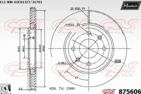 Maxtech 875606.0080 - Kočioni disk www.molydon.hr