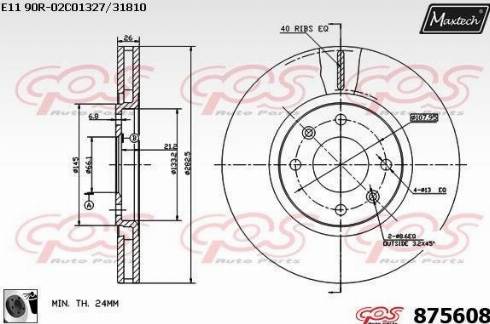 Maxtech 875608.0060 - Kočioni disk www.molydon.hr