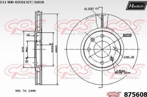 Maxtech 875608.0000 - Kočioni disk www.molydon.hr