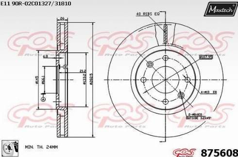 Maxtech 875608.0080 - Kočioni disk www.molydon.hr