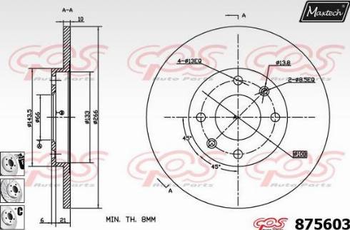 Maxtech 875603.6980 - Kočioni disk www.molydon.hr