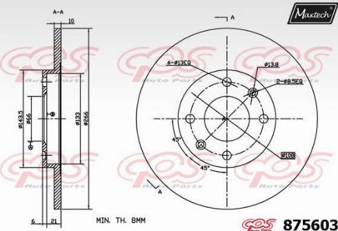 Maxtech 875603.0000 - Kočioni disk www.molydon.hr