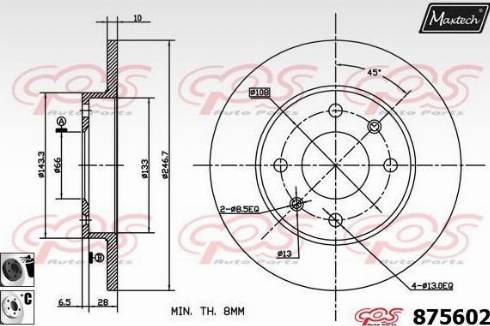 Maxtech 875602.6060 - Kočioni disk www.molydon.hr