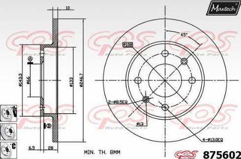 Maxtech 875602.6980 - Kočioni disk www.molydon.hr